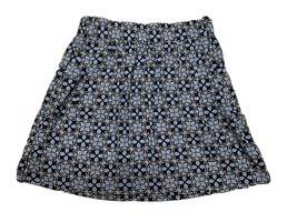 LOFT Outlet Skirt Women&#39;s Small Petite Blue Floral Linen-Blend Elastic Waist NWT - £14.23 GBP