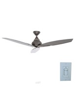 Florentine IV 56 in. Indoor/Outdoor Natural Iron Ceiling Fan with Wall C... - $130.13 CAD