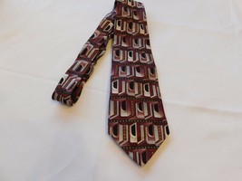 Henry Grethel Italian Silk Tie Neck neckwear 59&quot; print Multi Colored GUC - £14.17 GBP