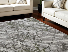 10' X 13' Taupe and Gray Abstract Power Loom Area Rug With Fringe - $46,948.74 MXN
