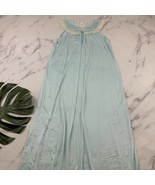 JC Penny Womens Vintage Nightgown Size L Pastel Blue Ruffle Lace Slip Co... - $48.73 CAD
