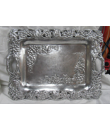 1995 Arthur Court HUGE Grapes Vines Handled Serving Tray 18 3/8&quot; x 13 1/8&quot; - $29.69