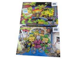 Vintage TMNT Puzzles Lot of 2 - Complete - Rose Art 100pcs - £13.86 GBP