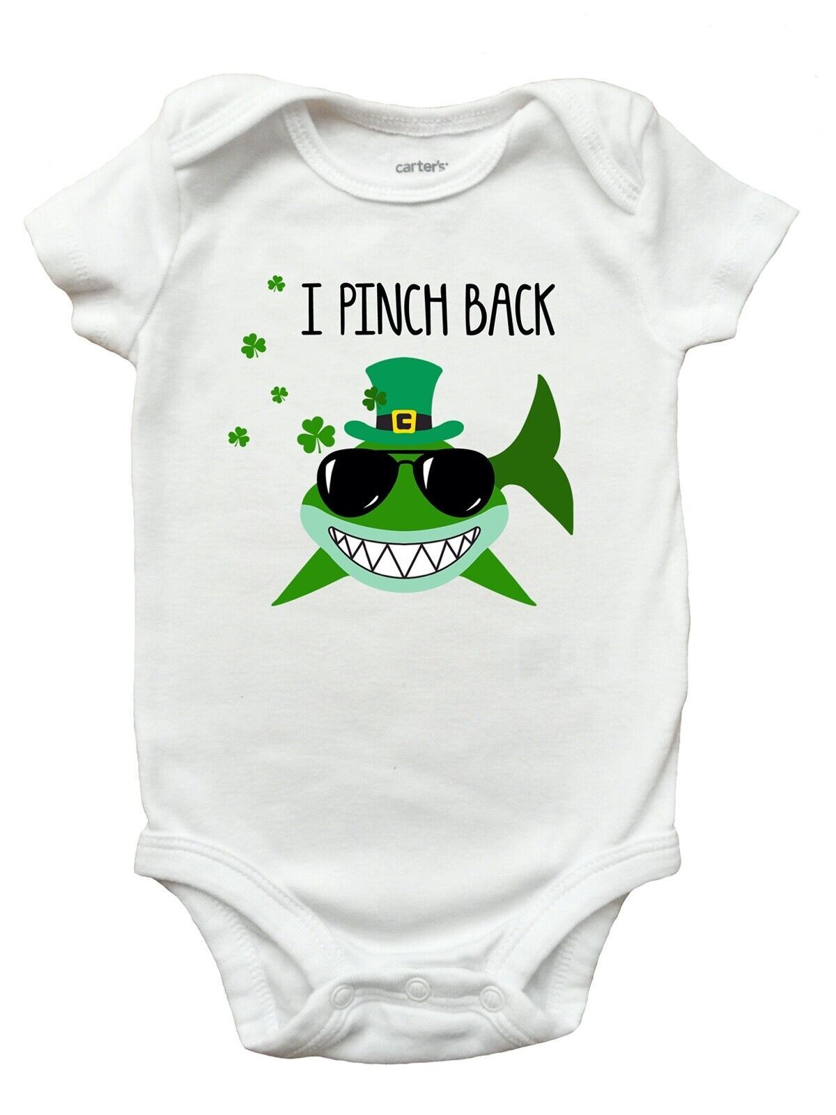 St Patricks Day Baby Shark Shirt, Baby Shark I Pinch Back Shirt, Baby Shark Top
