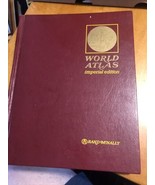 Rand McNally World Atlas Imperial Edition 1972 Hardback Book Red Great M... - $9.89