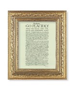  Go Placidly Print with Gold Leaf Antique Frame with 12 1/2&quot; x 14 1/2&quot;  - $89.95