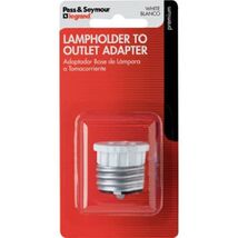Pass &amp; Seymour 125BPCC5 Medium Base Lamp Holder Adapter, 600W, White - $23.81 CAD