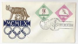 Philippines FDC Olympics Rome 1960 Sc 821 822 Romulus Remus Thermograph ... - £4.74 GBP