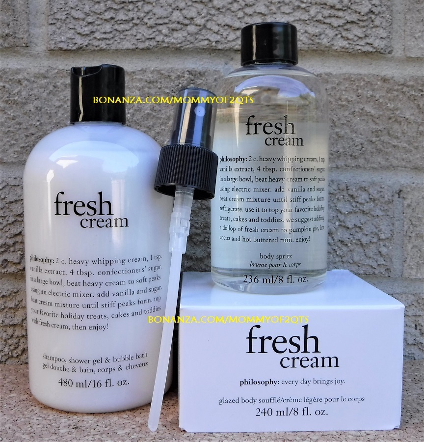 Philosophy Fresh Cream Fragrance Spritz Body Souffle Shampoo Bath Gel 3 in 1 - £47.90 GBP