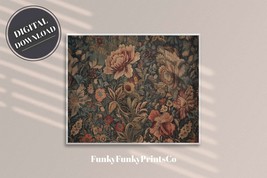 PRINTABLE wall art, Antique Tapestry Pattern -Rustic | Landscape | Download - £2.73 GBP