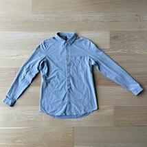 Lululemon Commission Long Sleeve Button Down Qwick Oxford Shirt Harbor Blue - $59.99