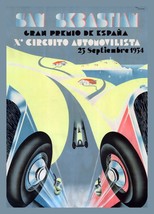 Decor POSTER.Office Home room Art Design.1934 San Sebastian car race.Spain.6895 - £13.66 GBP+