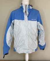 Marmot Women’s Full zip Waterproof Ski jacket Size M Blue m5 - £24.45 GBP