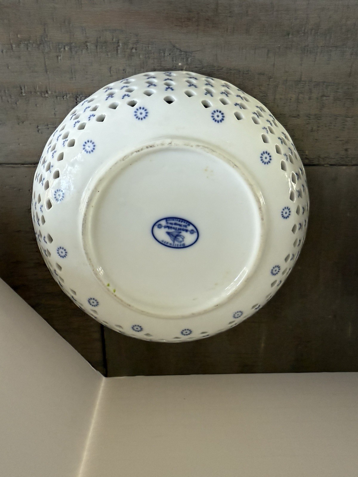 Vintage Ter Steege B.V. Delftware Royal Twicket Holland  Lattice bowl & Reg bowl Item image 4