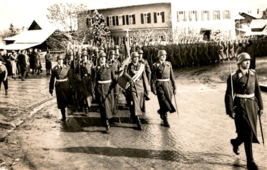 Original WWII German Soldiers Marching In Formation RPPC Real Photo Post... - $34.65