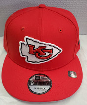 Kansas City Chiefs New Era Flat Bill Red 9FIFTY Snapback Hat - NFL - £19.26 GBP