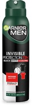 Garnier Men Invisible Black &amp; White Spray Antiperspirant 150ml- Free Shipping - £7.50 GBP