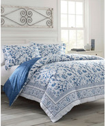 Laura Ashley Charlotte China Blue Duvet Set, Twin - $247.95 CAD