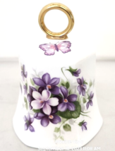 Aynsley Wild Violets Bell Fine English Bone China Vintage from the 1980&#39;s - £18.68 GBP