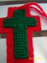 Handcrafted Plastic Canvas Cross  - £2.37 GBP