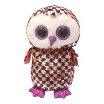 Checks the Owl 9” TY Beanie Flippables Sequin Plush Toy - Stuffed Animal Figure - $8.00