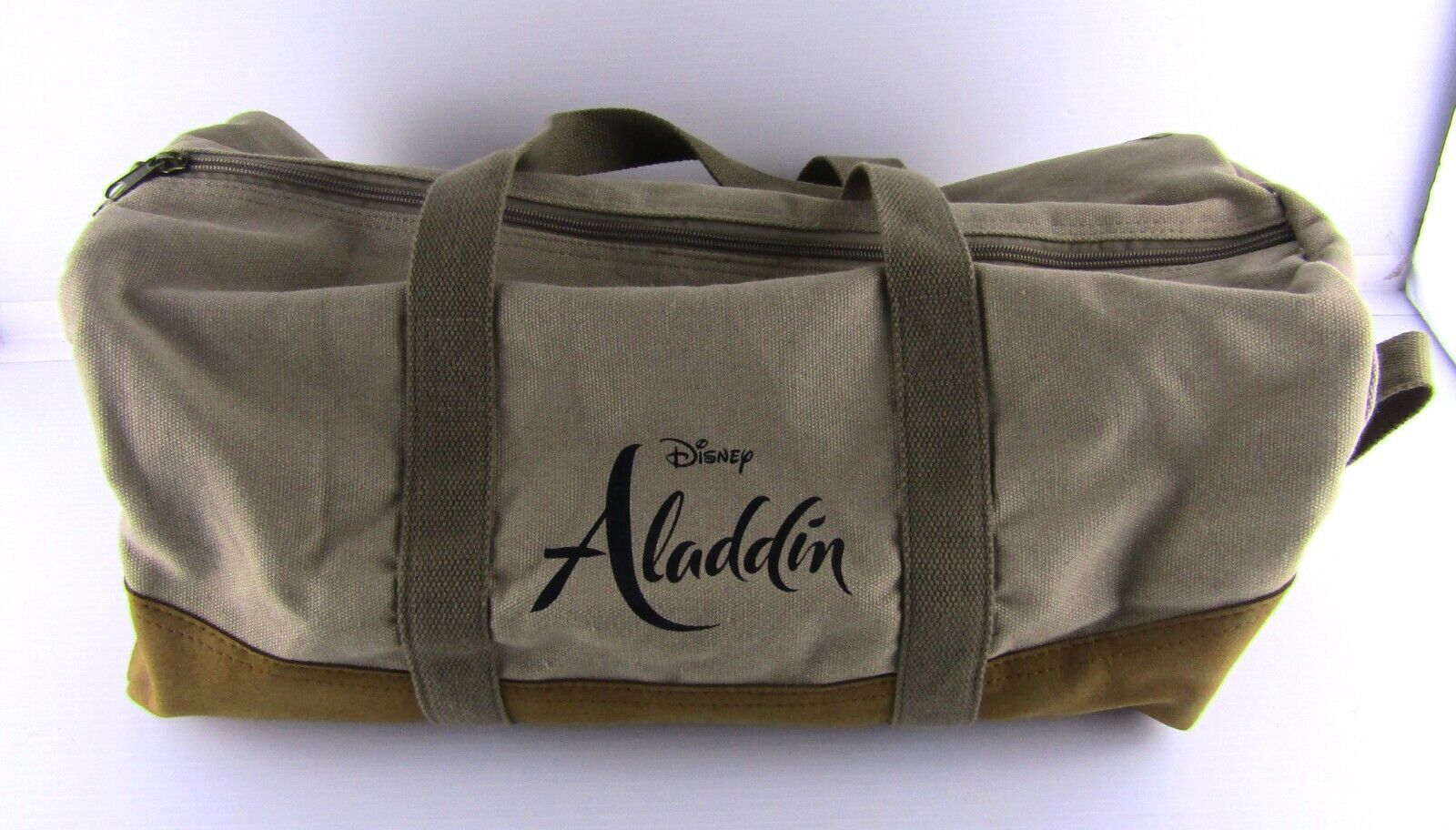 Disney Aladdin Tan Duffle Luggage Bag Imitation Leather and Canvas Tote Bag 2019 - $46.92