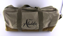 Disney Aladdin Tan Duffle Luggage Bag Imitation Leather and Canvas Tote ... - $46.92