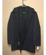 Lauren by Ralph Lauren hooded rain COAT mens&#39; 38R regular navy blue NEW  - $4,537.64 MXN