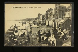 Vintage Postcard Early Seaside Scene France Villagers By The Sea Bathing Costume - £7.10 GBP