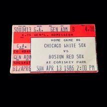 Vtg Baseball Ticket Stub White Sox vs Red Sox 04/13/86 Jim Rice HR Boggs 4 RBI - £33.50 GBP