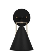 Home Decorators Collection Insdale Matte Black Vanity Light with Satin Brass - £13.82 GBP
