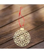 Wooden Christmas Ornamental Snowflake in a Ball - Holiday Decor 4&quot; With ... - $5.45