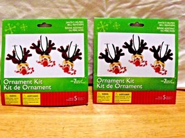 2 Christmas Ornament Kits BELL Reindeer makes 10 total New by Westrim Cr... - £14.89 GBP