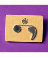 SILVER SEMICOLON SUICIDE AWARENESS STUD EARRINGS - $9.05 CAD