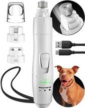 White Dog Nail Grinder with LED Light Rechargeable Dog Nail Grinder for ... - $49.42 CAD