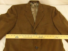 Mens Bill Blass Light Brown Polyester Three Button 40L Formal Sport Coat Jacket - £34.39 GBP