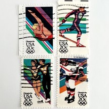 1984 Olympics Stamps Lot Of 4 Mixed Sports Used USA 20c - $19.99