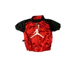 Air JOrdan Short Sleeve Full Zip Jacket Red White Jumper Polyester Boys ... - £21.34 GBP