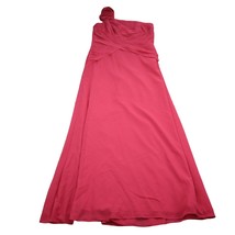 Davids Bridal Dress Womens 12 Pink Pleated Asymmetrical Bridesmaid Long ... - $29.58