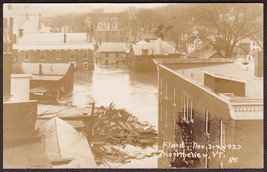 Montpelier, VT 1927 Great Flood RPPC - Scene from Atop Howard Bank Bldg. #1 - £12.40 GBP