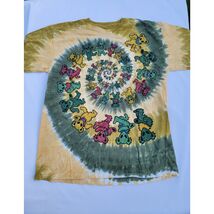 Grateful Dead Alien Spiral Bears Tie-Dye Unisex Liquid Blue T-Shirt Size XL - $32.97