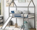 Loft Bed,Twin Size Loft Bed with Slide and Ladder for Bedroom and Dorm, ... - $560.99