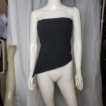Moda International Top Womens Small Black Strapless Asymmetrical Hem Tub... - $14.85