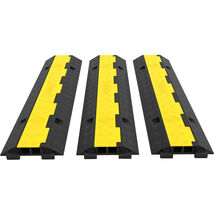 VEVOR 3 Pcs 2-Cable Rubber Electrical Wire Cover Cord Protector Ramp 110... - $45.90