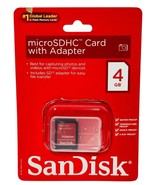 NEW MicroSDHC 4GB Card By: ScanDisk, New In Package - $14.80