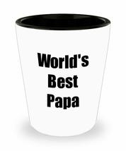 Papa Shot Glass Worlds Best Funny Gift Idea For Liquor Lover Alcohol 1.5oz Shotg - £10.15 GBP