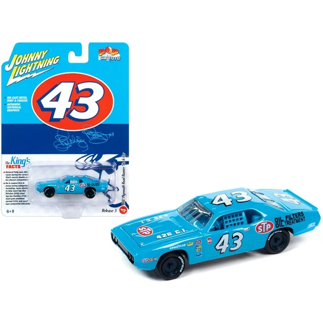 '72 Plymouth Road Runner Richard Petty Pop Culture 1/64 Diecast Johnny Lightning - £12.56 GBP