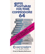 Vintage 1980s Commodore Computer Club Brochure 6-Panel Super Software - $14.80