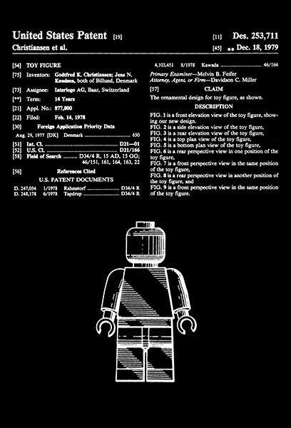 1979 - Lego Toy Figure 1 - G. K. Christiansen - Patent Art Poster - $9.99