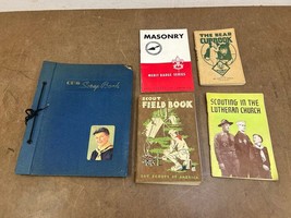 Vintage BOY SCOUT LOT 50s Cub Scout Scrapbook field book Official Cubbook Guide - £15.95 GBP